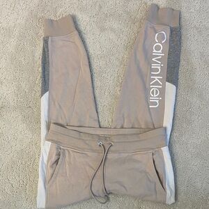 Calvin Klein Beige and Gray Joggers